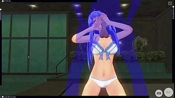 Blue hair girl love her soap plays custom maid 3d 2