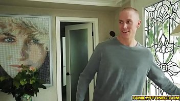 Feeding lily jordan while getting fuck in threesome