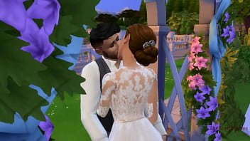 The groom is cheating on his wife at the wedding The groom is cheating on his wife at the wedding
