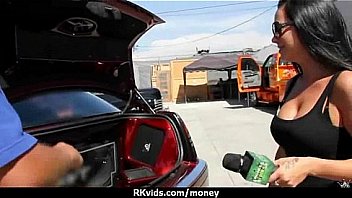 Sexy teen nails her butt on hard dick for cash 27