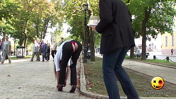 Naked and funny hold the cake ripped pants