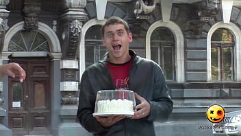 Naked and funny hold the cake ripped pants