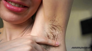Wildly hairy arms and bushy pits tease