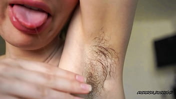 Wildly hairy arms and bushy pits tease