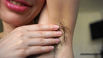 Wildly hairy arms and bushy pits tease