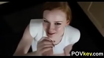 Redhead real estate agent sucking cock