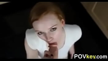 Redhead real estate agent sucking cock