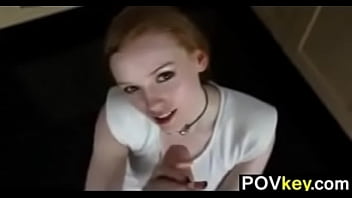 Redhead real estate agent sucking cock