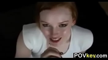 Redhead real estate agent sucking cock