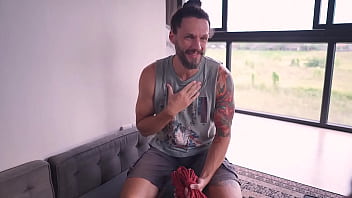 Two girls tied up and giving head