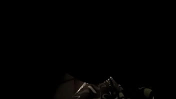 Whore plays with pussy