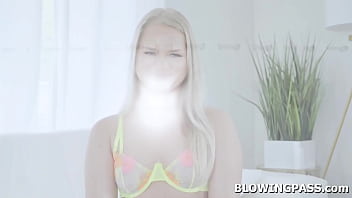 Small tit blonde harley king is doing blowjob porn shes strip teasing masturbating her pussy making that big cock hard then deepthroat and gag on it