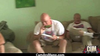Extreme interracial gangbang sexy ebony hottie group sex 30