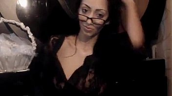 Brunette after the shower