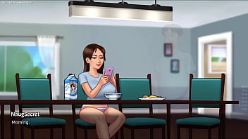 Summertime saga by darkcookie amazing stepsis shows her huge natural boobs horny slut stepsis jenny loves showing her huge tits