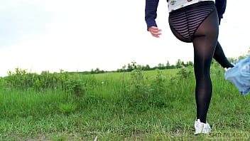 398 perfect ass in pantyhose outdoors 4k