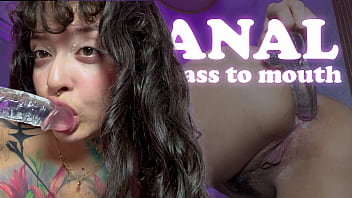 The girl with two tongues and a dirty mouth loves ass to mouth