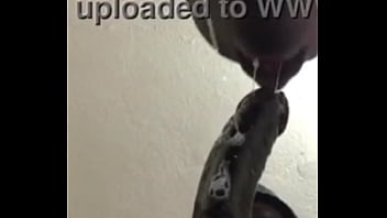 Close up super sloppy deepthroat blowjob amazingly sloppy cum in mouth