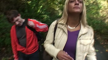 Horny blonde picked up on the street and anal fucked in the park