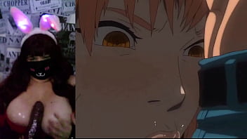 Hot mommy with big natural tits watching hentai with the webcam on