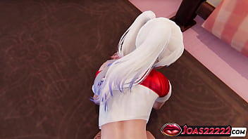 Animation with hot anime girl harley anal doggystyle sex intense cowgirl & missionary press pose cum inside tight pussy a lot of sperm in honey select 2