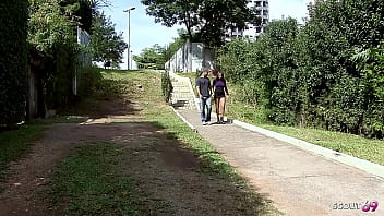 Brazilian milf cougar with big saggy bouncing boobs pick up and seduce to first time anal fuck with massive load on tits