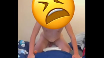 Twink takes dildo for first time and loves it