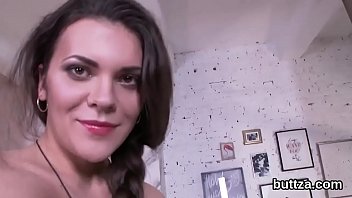 Unmistakable looker undresses and stretches petite anal for nailing