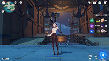 王何惜 or hexilucky genshin impact mod for mona bunny girl nude from a chinese mod that like doing nude lewds and posting