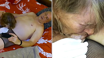 Mature celebrates christmas in july by giving a great blowjob