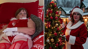 Mature celebrates christmas in july by giving a great blowjob