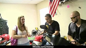 Sexy teen nails her butt on hard dick for cash 14