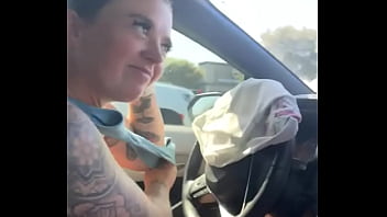 Just a girl trynna fix her sports bra in the gym parking lot