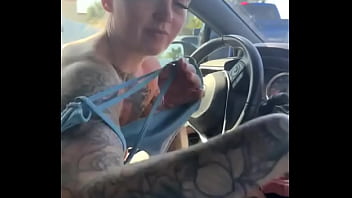 Just a girl trynna fix her sports bra in the gym parking lot