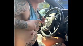 Just a girl trynna fix her sports bra in the gym parking lot