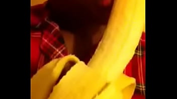 Black girl imitates giving head for her horny boyfriend