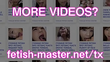Japanese asian tongue spit fetish