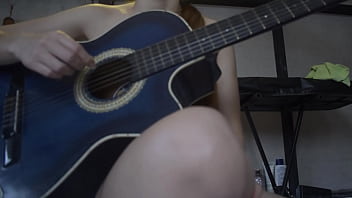 Petite blonde strips for her guitar teacher so he can finish on her back so he doesn't get her pregnant because he's much older