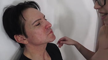 Giantess ashtray hand over mouth