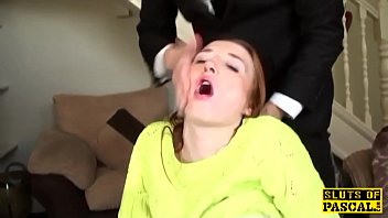 Squirting british redhead being fingered