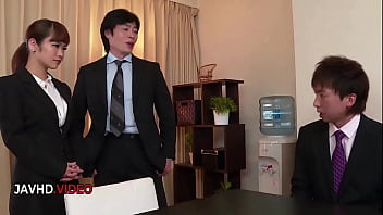 Anju akane's steamy office rendezvous with two lucky coworkers