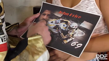 Biker bangs fan's asshole