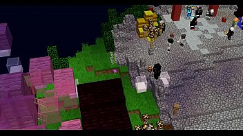 En maincra brincando por una mamada con zongz d linkinpark