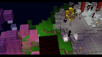 En maincra brincando por una mamada con zongz d linkinpark