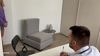 I fucked my slutty patient hard on the examination table