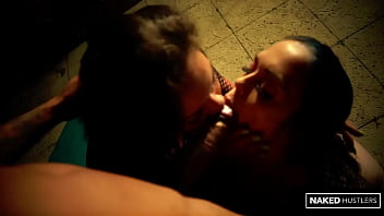 Big booty threesome outside by the pool with phat ass baddies