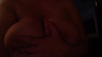 Squeezing my big breasts