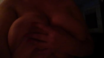Squeezing my big breasts
