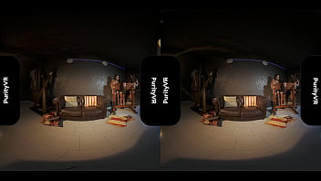 Two milfs bang a 18teen with strap on