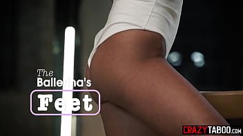 Sexy milf swallowed big cock and gave a foot job before hot pussy fucking